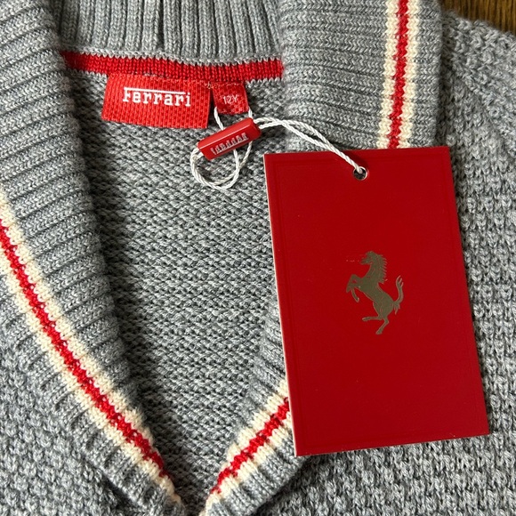 AUTHENTIC Official Ferrari BRAND NEW Gray Boys Sweater LIMITED - Picture 3 of 6